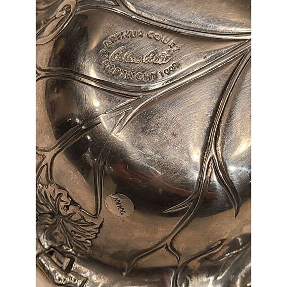 1999 Arthur Court Aluminum Grape Leaf Nut Dish 6" Set of 2 Vintage GUC - Picture 6 of 9